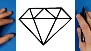 Come Disegnare Un Diamante Po Dopo Po - Disegno Facile Da Fare