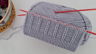 Kolay İki Şiş Örgü Modeli ✔️Knitting Crochet.