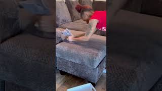 Cleaning Cheat Code Using A Tide Pod, Pot Lid, And Hand Towel
