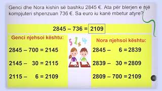 4 02 036 - Java E Tetë - Matematikë - Zbritja E Numrave Treshifrorë Nga Një Numër Katërshifror
