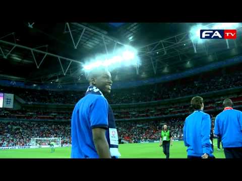 Beckham Fifa on European Champions England U17 Parade At Wembley