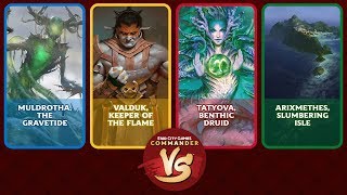 Commander Vs S14E1 Muldrotha Vs Valduk Vs Tatyova Vs Arixmethes Edh
