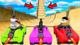Shinchan And Franklin Tried The Impossible Longest Mega Ramp Parkour Challenge Gta 5