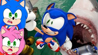 Sonic And Amy Watch Sonic In Jaws The Finale Retold