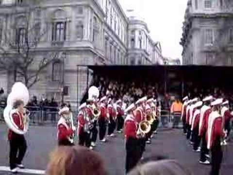 Lakeville South High School Marching Band from Minnesota USA performing at the London New Year's Day parade 2007.