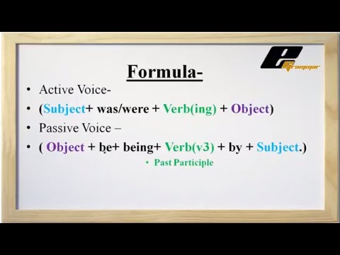 Change the Voice Past Continuous In English