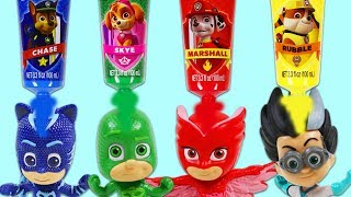 Mixing Paw Patrol Bath Paint & Giving The Pj Masks A Bath