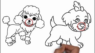 How To Draw A Dog Nose For Beginners - Video Dog Drawing Tutorial Part 9