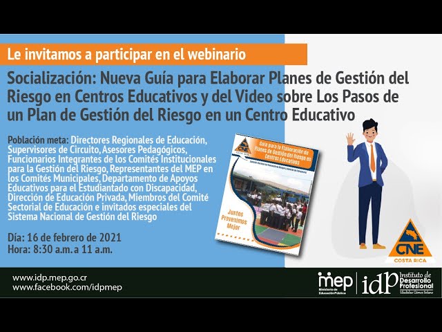 Watch Nueva Guía: Elaborar Planes y Pasos de Gestión de Riesgo en Centros Educativos on YouTube.
