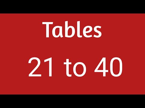 21 to 40 tak Tables/ multiplication Table 21 to 40/ 21 to 40 tak pahade