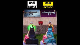 UPGRADE M416 GLACIER VS SIMPLE M416 DAMAGE TEST #bgmi #pubgm #pubg #shorts