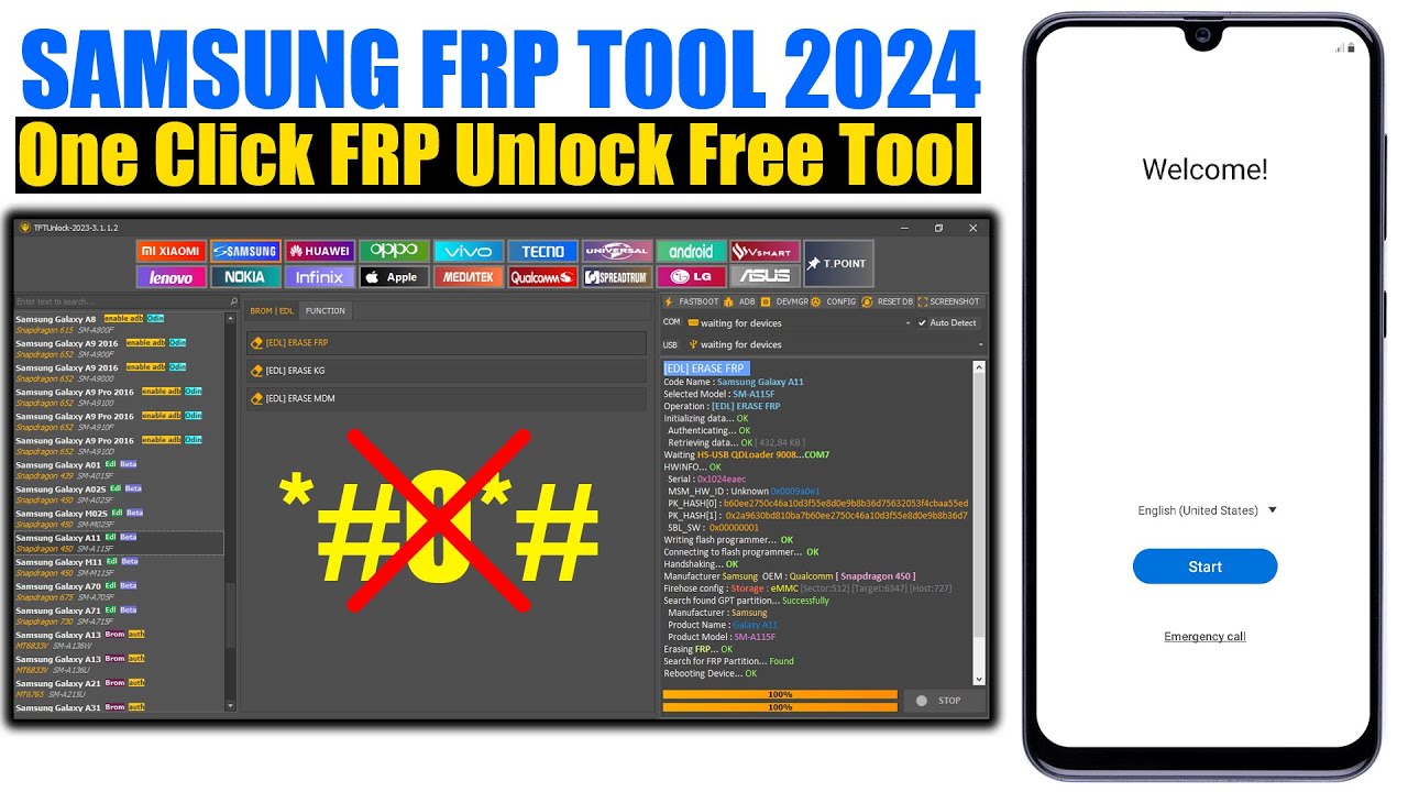 No *#0*# All Samsung FRP Bypass New Unlock FRP Tool 2024 No *#0*# All Samsung FRP Bypass New Unlock FRP Tool 2024