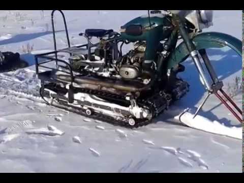 Снегоход из днепра своими руками