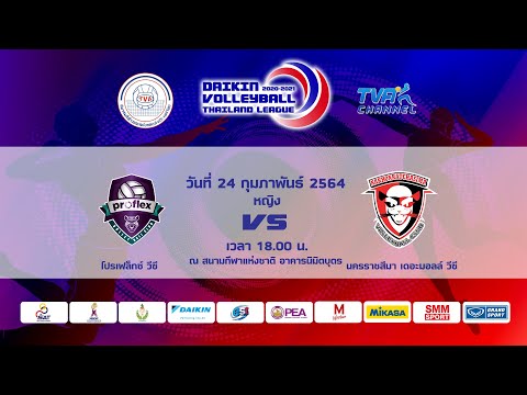 ไดกิ้น วอลเลย์บอลไทยแลนด์ลีก 2020-2021/หญิง/โปรเฟล็กซ์ วีซี พบ นครราชสีมา เดอะมอลล์ วีซี