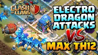 ELECTRIC DRAGONS vs MAX TH12! Clash of Clans Electro Dragon Town Hall 12 Attack Strategy! ELECTRIC DRAGONS vs MAX TH12! Clash of Clans Electro Dragon Town Hall 12 Attack Strategy!