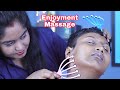 The Little Boy Enjoy This Massage | Head and Neck Massage | Ear Cleaning | Moral Of ASMR
