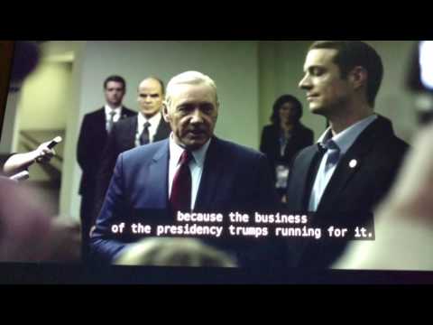 House of Cards predicts Trump running for president