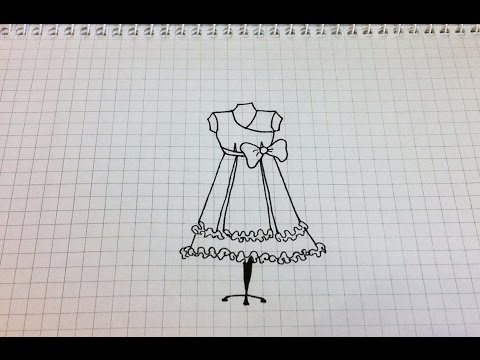 Как нарисовать платье простые рисунки Как нарисовать платье простые рисунки
