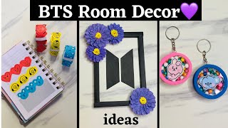 Bts room decor ideas / BTS DIY💜 / bts wall decor / how to make / bts army / save
