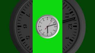 Realistic Clock Animation Green Screen 3D Wall Clock Timer Free Stock Footage