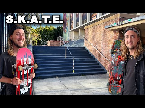 Game of Skate Down the Hollywood High 12 Stair!