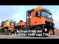 Caterpillar 349E TIRS Verladung Schwertransport Riedel excavator oversize load