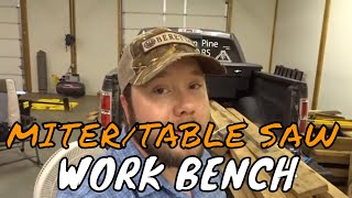 MITER SAW:TABLE SAW WORK BENCH