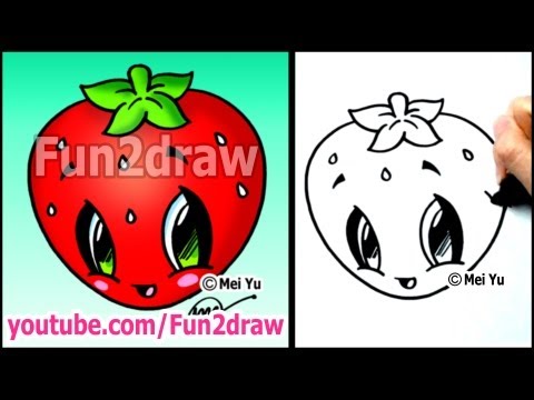Art Lessons - Easy Things to Draw - Strawberry