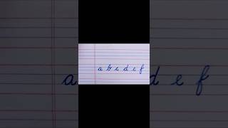How To Write English Small Cursive Letters A - F