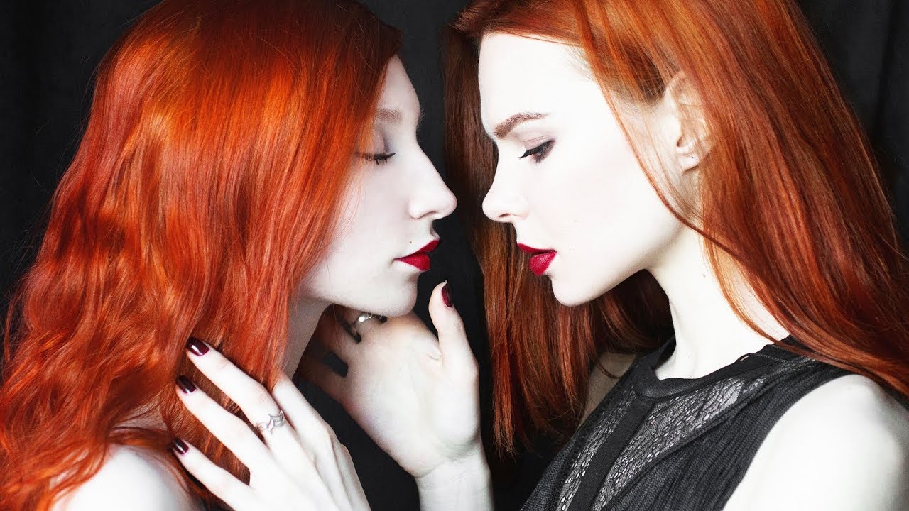Pale redhead lesbians