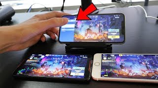 CHEATING in Fortnite Mobile.. (Secret way to play with BOTS)