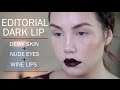 Editorial Nude Eyes + Dark Lips | Alexa Chan
