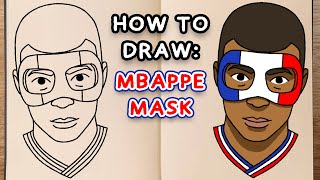 How To Draw And Colour Mbappe Mask Euro 2024