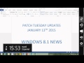 Windows 8.1 January 13th 2015 Patch tuesday update news