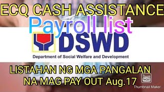 Sap Masterlist Waitlisted Beneficiaries Ecq Financial Cash Istance Payroll List Aug.1721