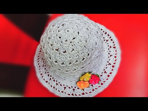Crochet hat | Hướng dẫn móc mũ mùa hè cho bé bằng sợi dù