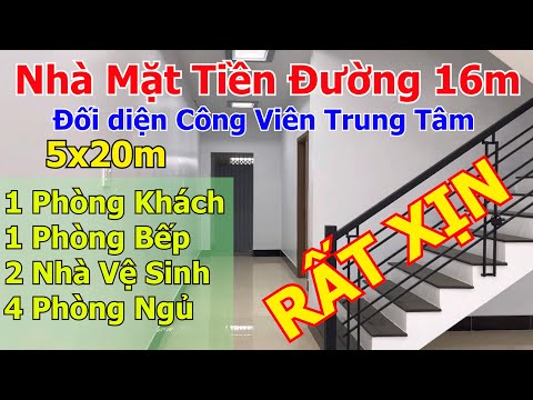 NHÀ MẶT TIỀN HÓC MÔN ĐƯỜNG 16M ĐỐI DIỆN CÔNG VIÊN TRUNG TÂM 5X20M I Nhà Hóc Môn giá rẻ 2021