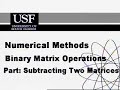 Subtracting Two Matrices