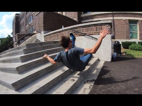 Skater Literally Bounces Down Stairs!