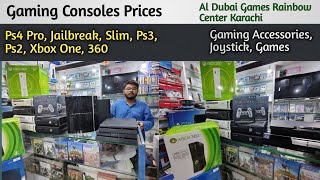 Ps4 Pro, Jailbreak, Slim, Ps3, Ps2, Xbox One, 360 Price At Rainbow Center Saddar Karachi Stan