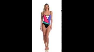 Anne Cole Color Block Lingerie One Piece Swimoutlet