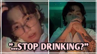 BTS Jungkook Reacts To Fans Told Him To Stop Drinking During His Weverse Live