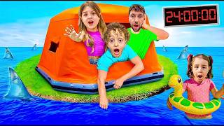 Kuzey Eli̇f Haftasonu 24 Saat Mi̇ni̇ Tati̇l Vlog Adada Mahsur Kaldik
