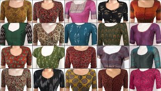 Latest Cotton Blouse Designs For Office Wear Sareessimple Cotton Blouse Design Front Neck Ideas