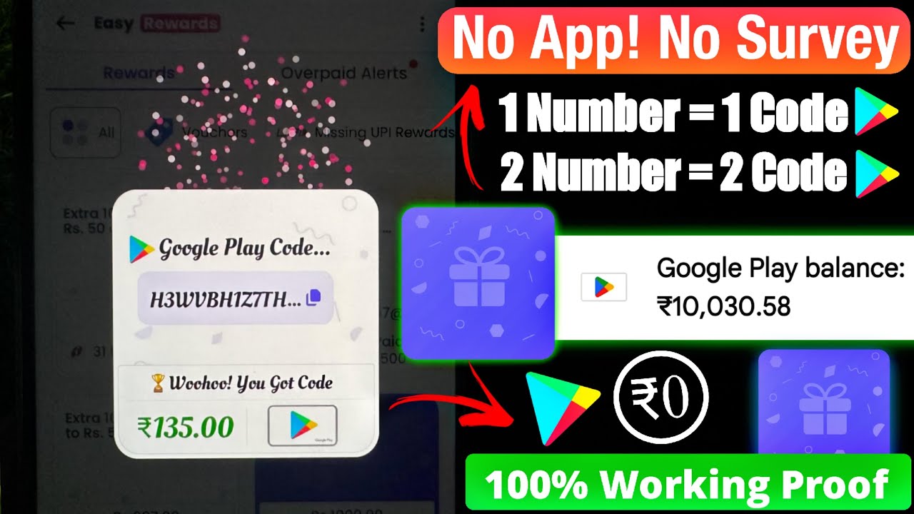 No App! No Survey ! free redeem code for playstore at No App! No Survey ! free redeem code for playstore at