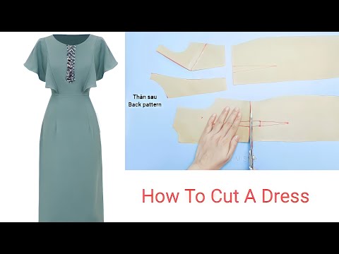 Thiết Kế Váy Bèo Vai Tuyệt Đẹp| How To Cut A Dress