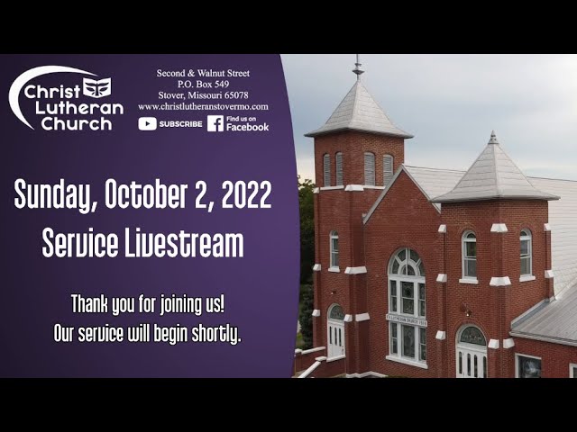 Sunday, October 2, 2022 Service Livestream