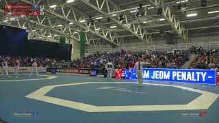 222 Qf M-68Kg Jorquera Cala Joan Esp Vs Kareem Zaid Jor I Manchester 2022 World Taekwondo Gp