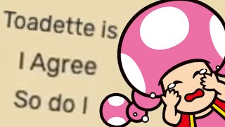 toadette's wikipedia page is weird
