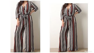 How to Cut and Sew Wrap Palazzo / wide leg Jumpsuit (Easy)